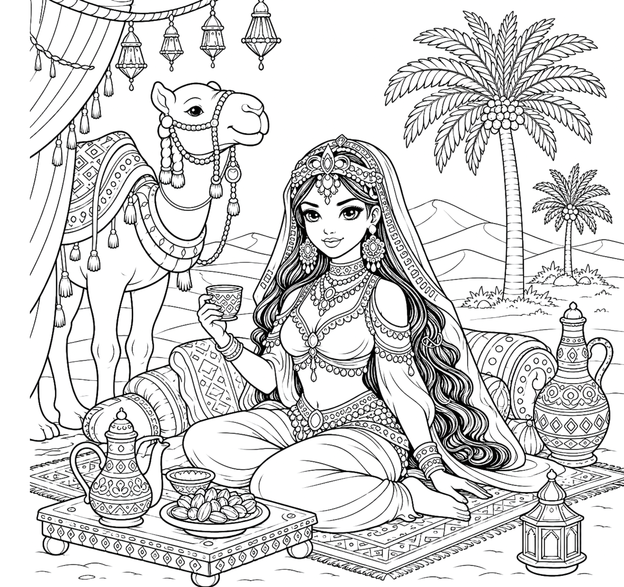 Princesses of Every Realm Colouring Book