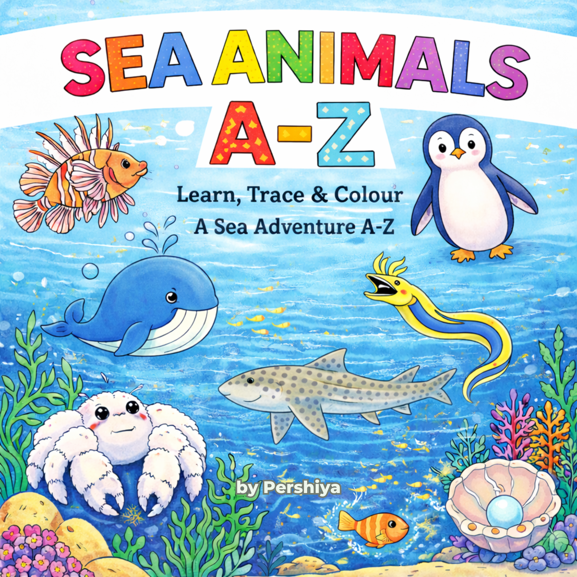 A-Z of Sea Animals Colouring and Tracing Book