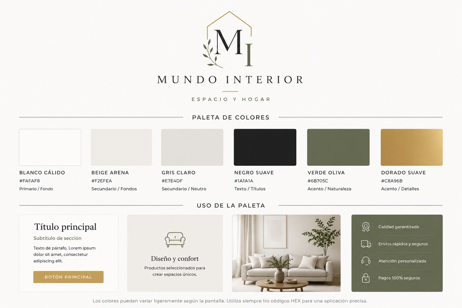 Paleta de Colores Mundo Interior