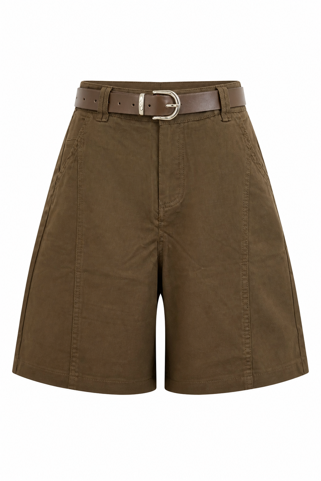 Chloe High-Waist Belted Shorts