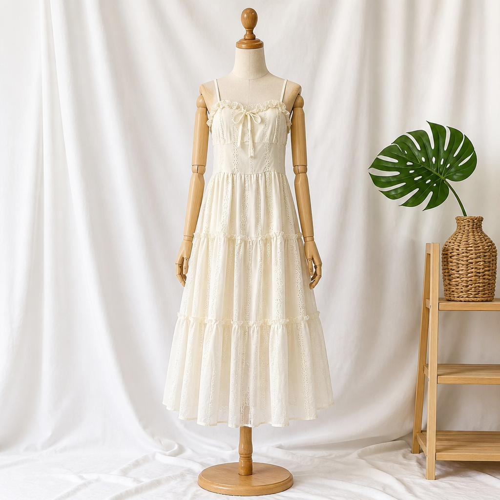 Nadine Lace Tiered Maxi Dress