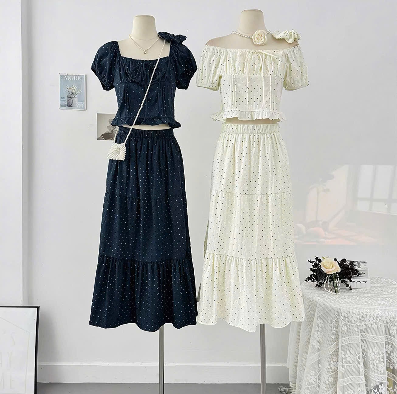Lily Polka Dot Skirt Set 