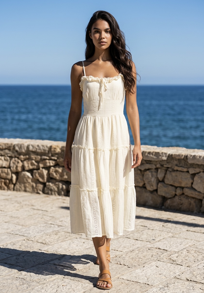 Nadine Lace Tiered Maxi Dress