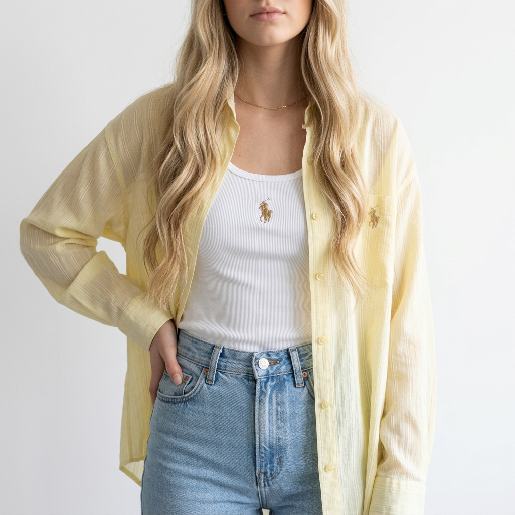 Toni Relaxed Shirt Set with Cami Top
