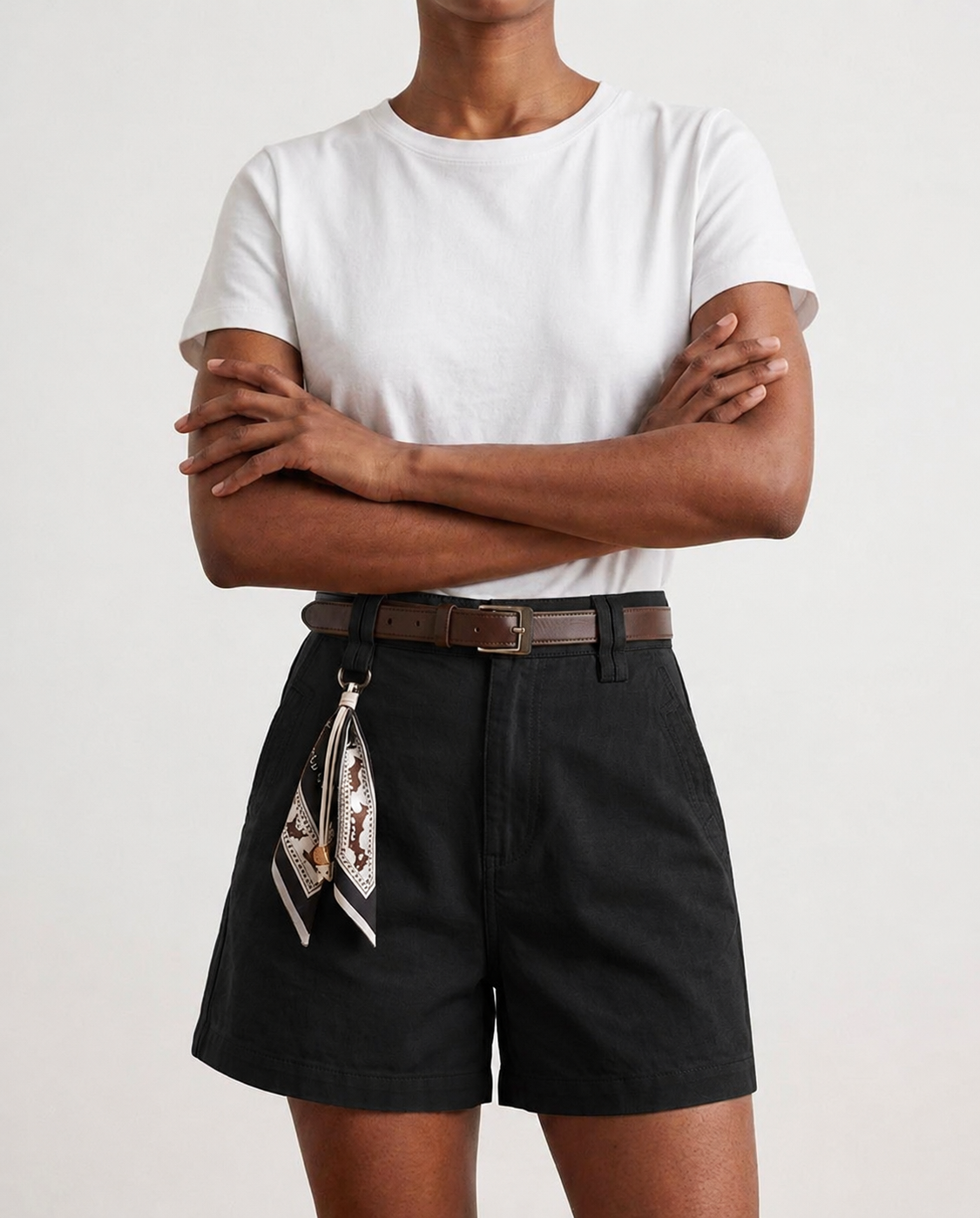 Abi Belted High Waist Shorts