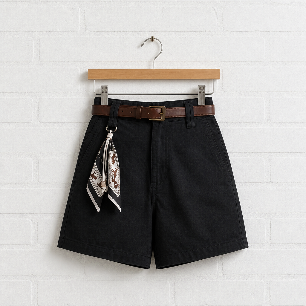 Abi Belted High Waist Shorts
