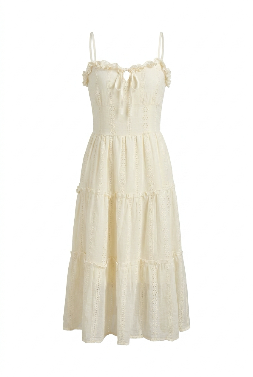 Nadine Lace Tiered Maxi Dress