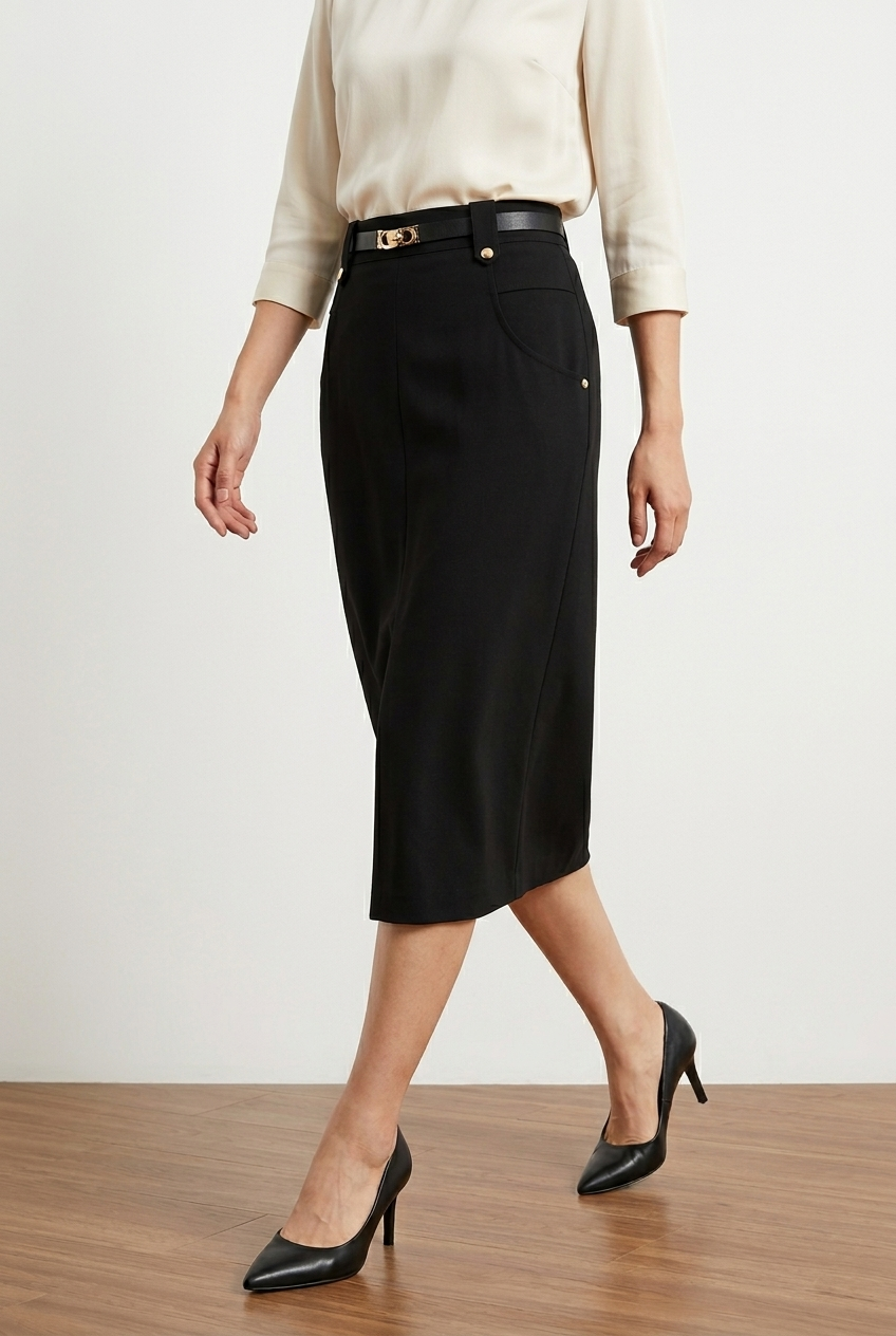 Audrey Belted Long Skirt