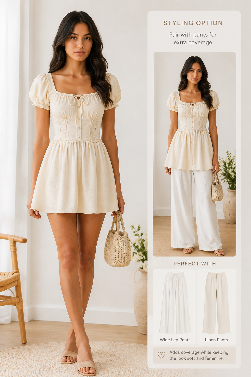 Sophie Puff Sleeve Mini Dress