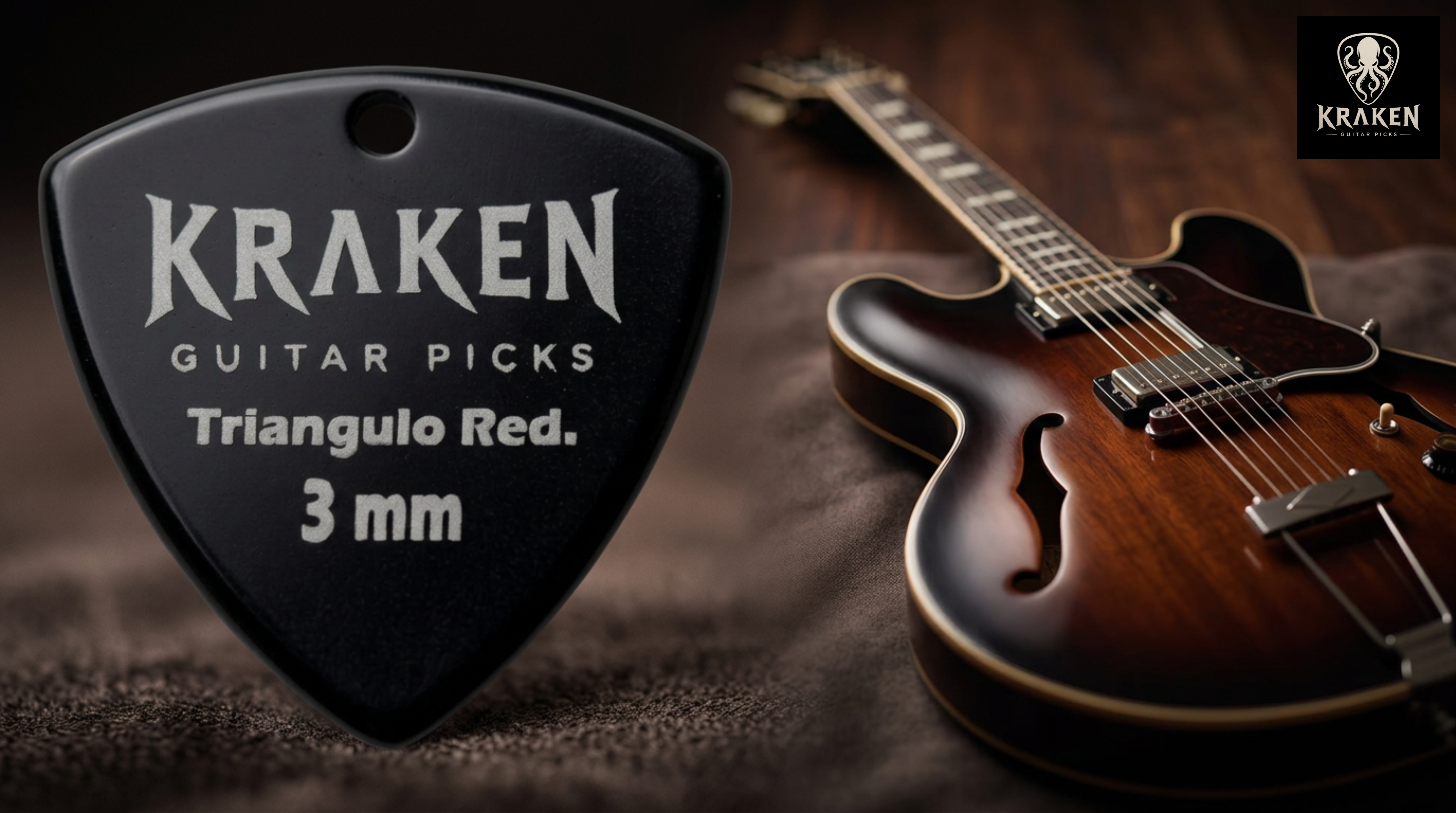Púa Kraken Triangulo Red 3 mm