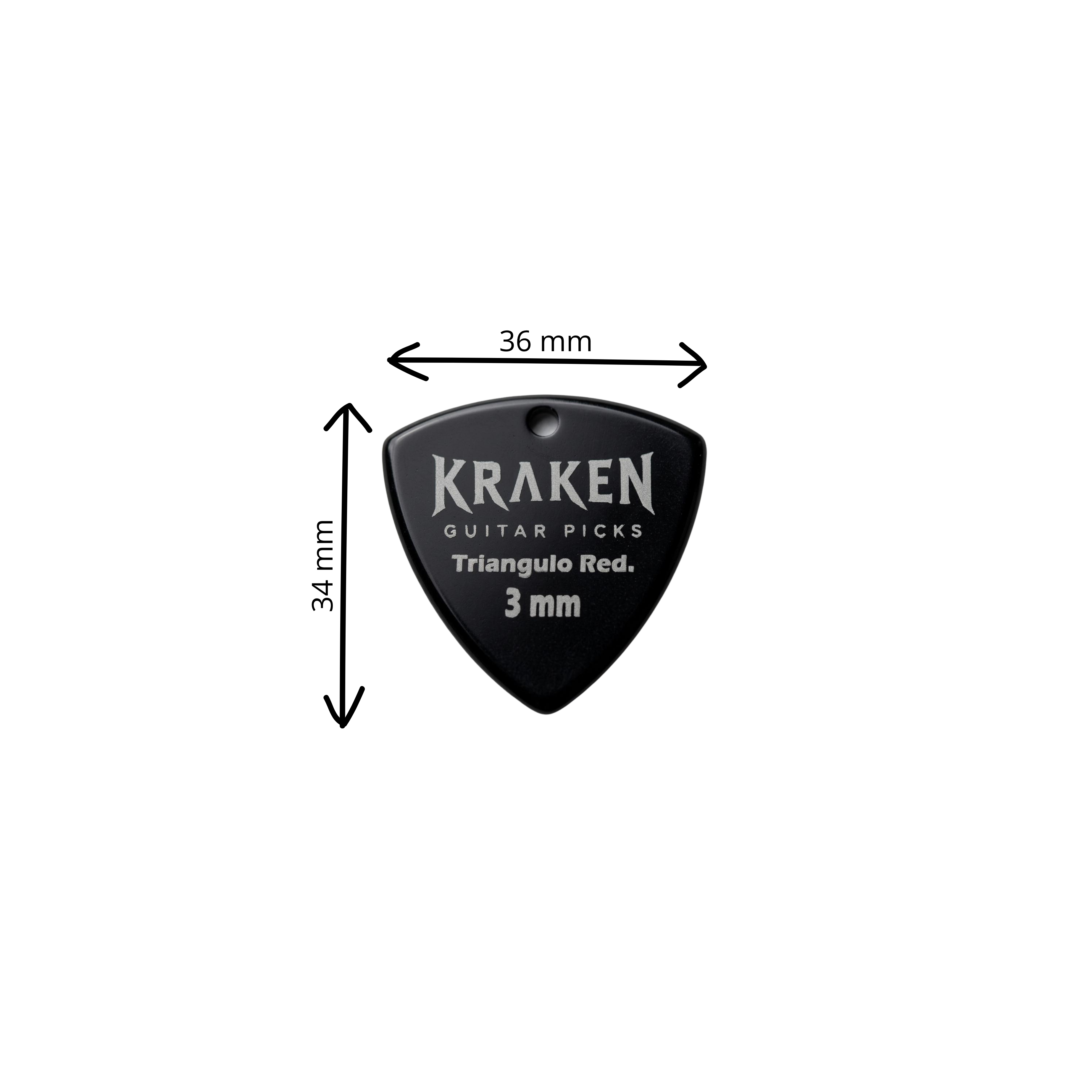 Púa Kraken Triangulo Red 3 mm