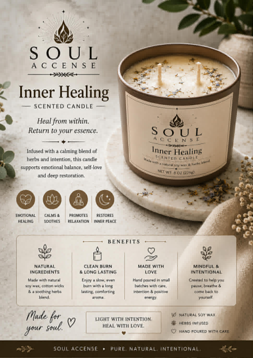 Handmade "Inner Healing" 8oz 