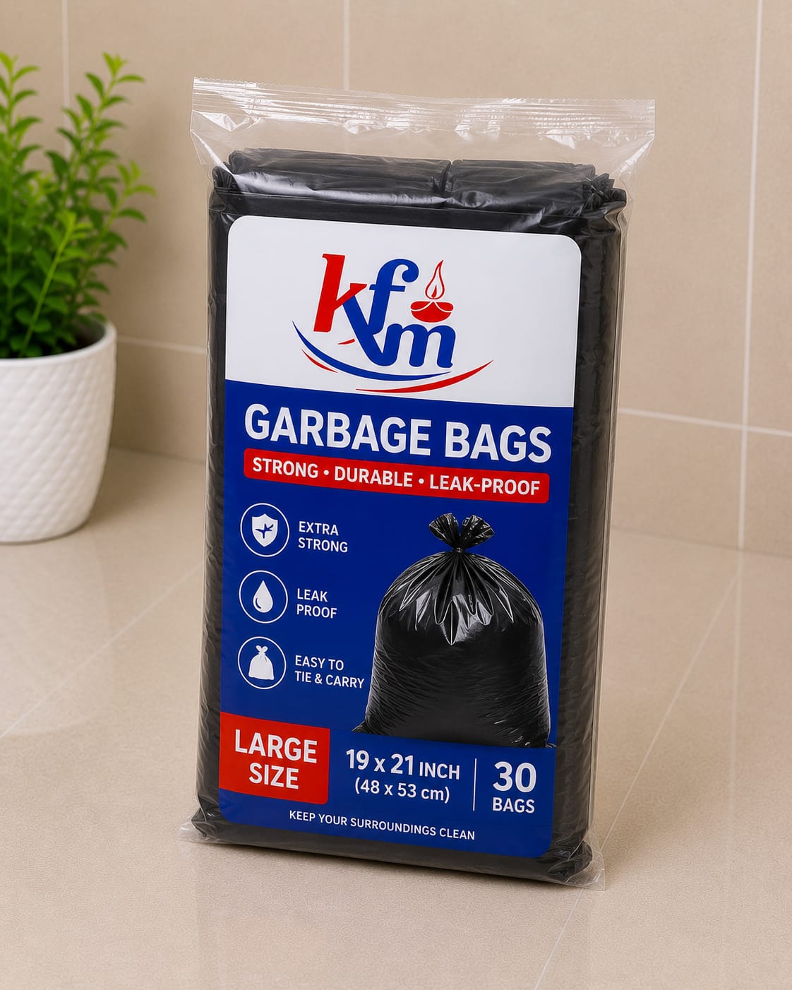 KFM Garbage Bags - 3 Sizes 