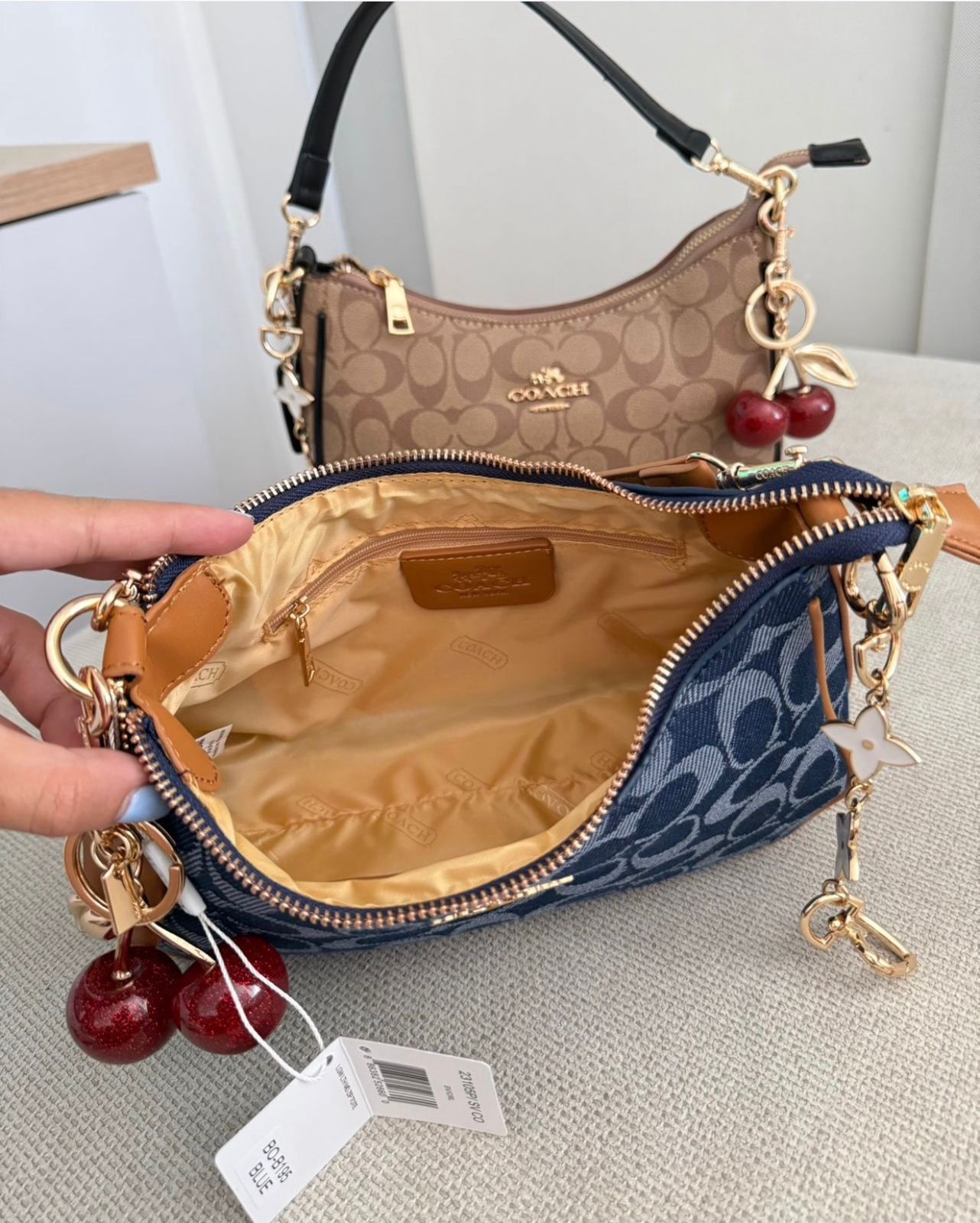 CARTERA COACH SIGNATURE DENIM