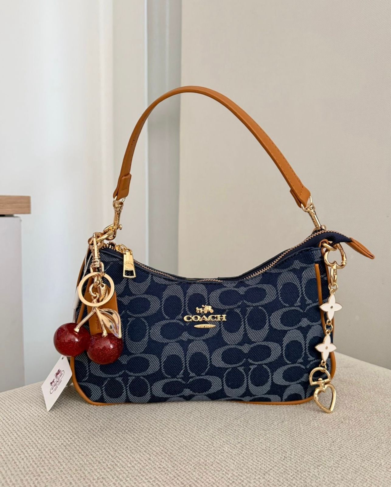 CARTERA COACH SIGNATURE DENIM
