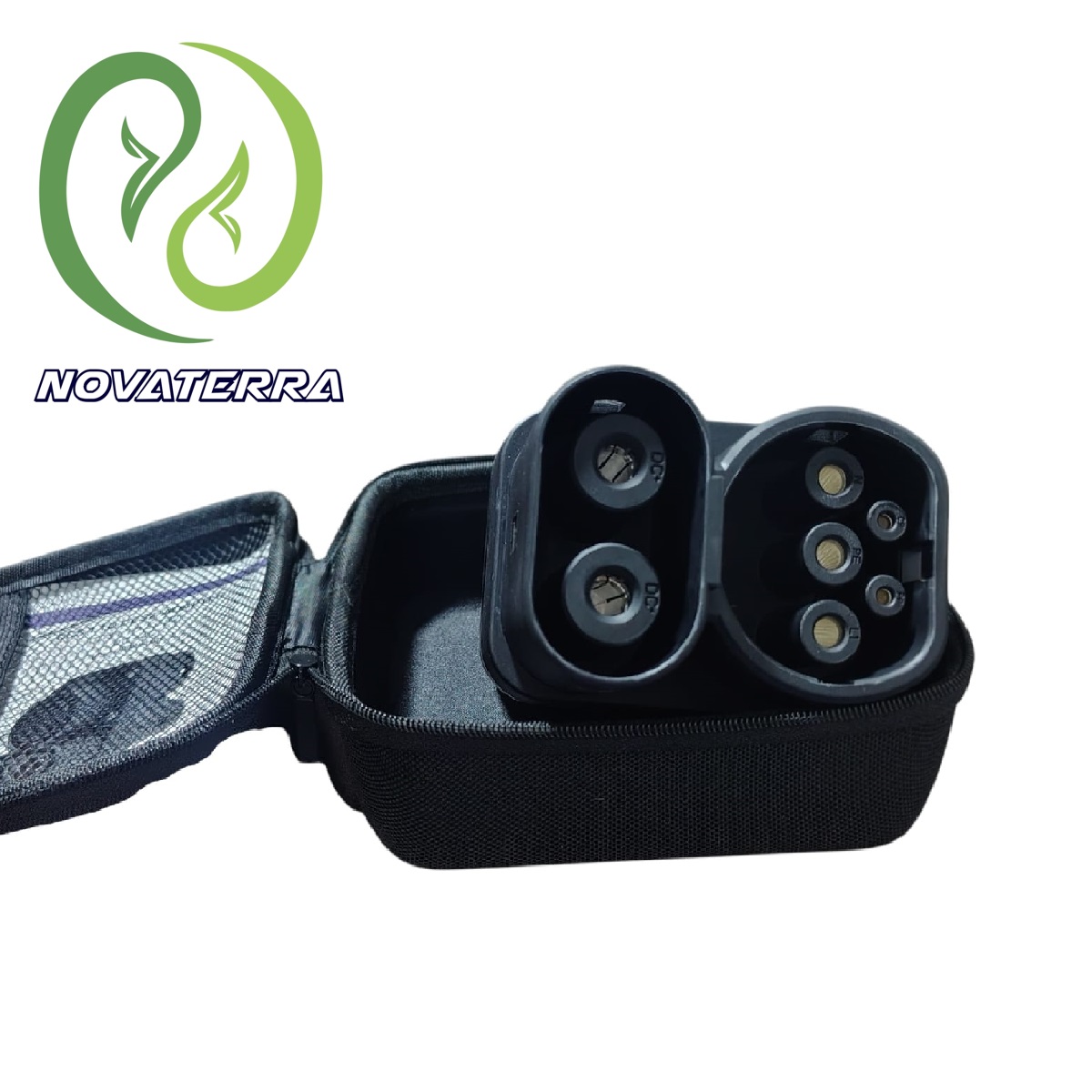 Adaptador de carga para vehiculo electrico  ccs1  a  ccs2