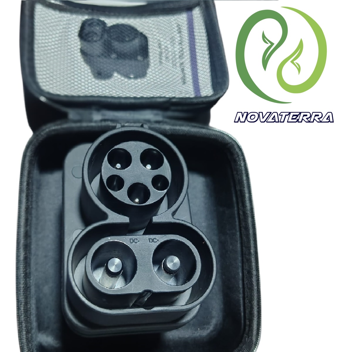 Adaptador de carga para vehiculo electrico  ccs1  a  ccs2