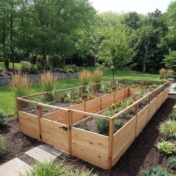 Outdoor Living Today 8 ft. x 16 ft. Cedar Garden in a Box