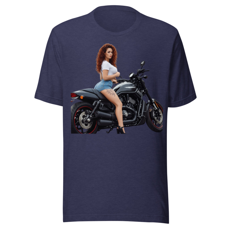 Motorcycle Girl Graphic T-Shirt