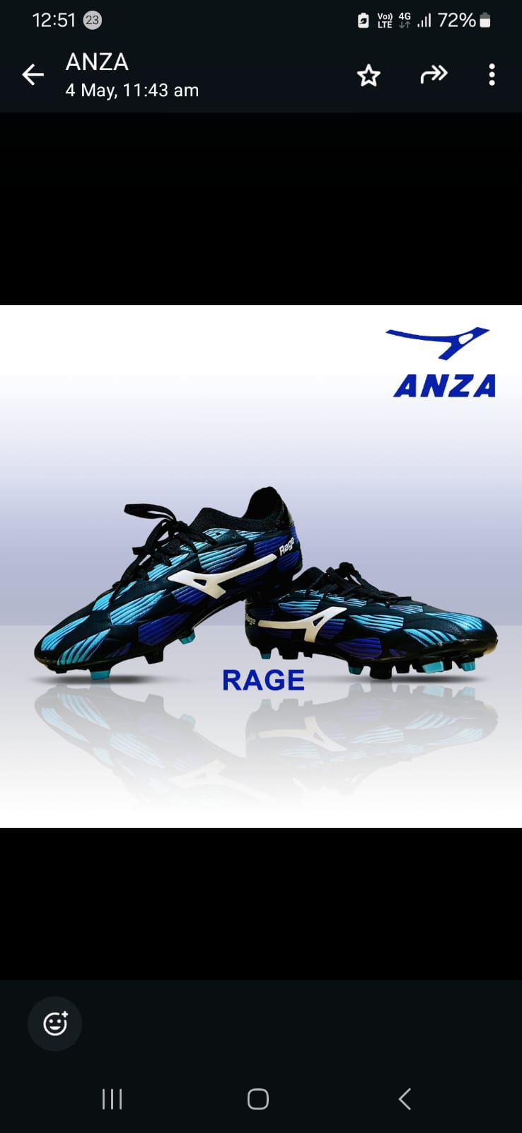 ANZA Rage Football boot