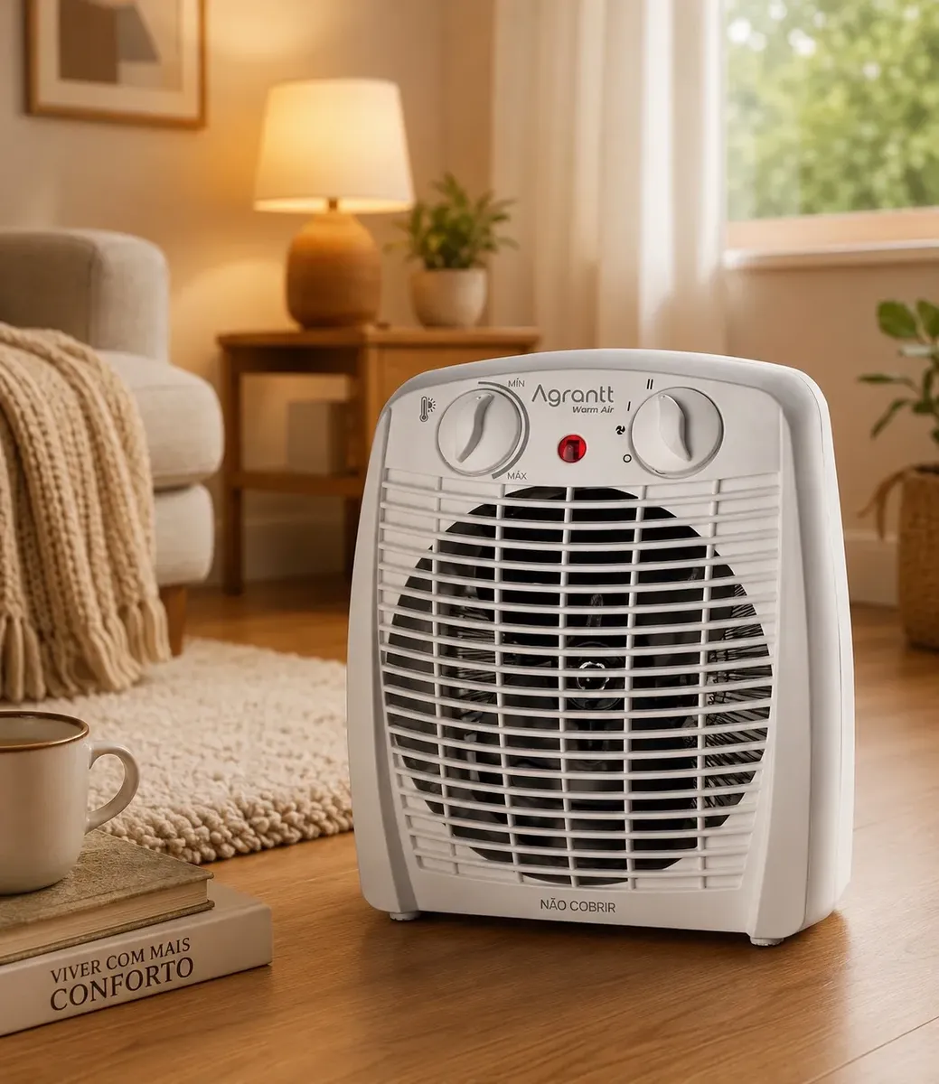 Aquecedor De Ar Elétrico Portátil 1500w Agrantt 110v Ou 220v