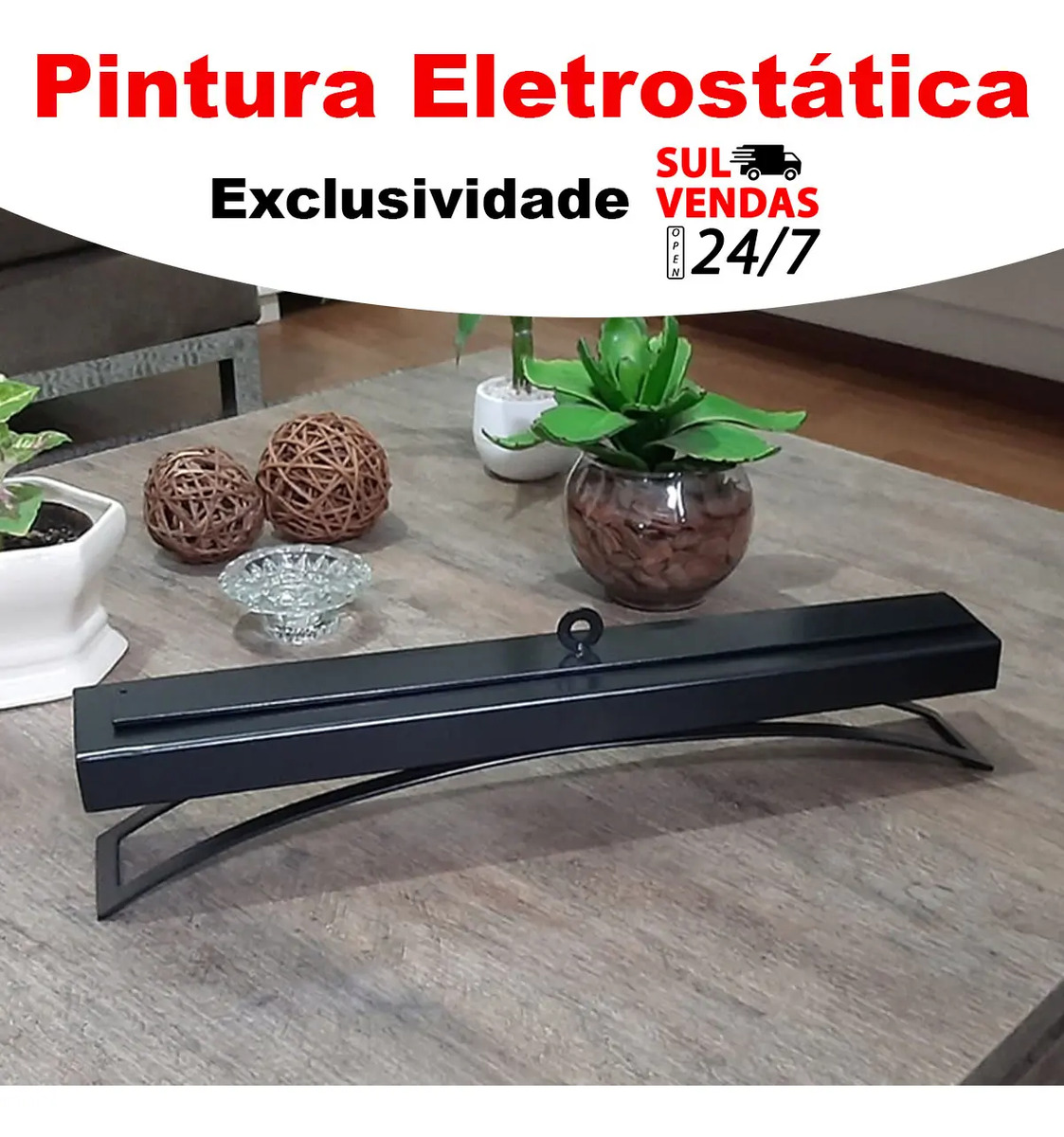 Lareira Ecológica De Mesa Etanol 46cm Portátil Todo Ambiente