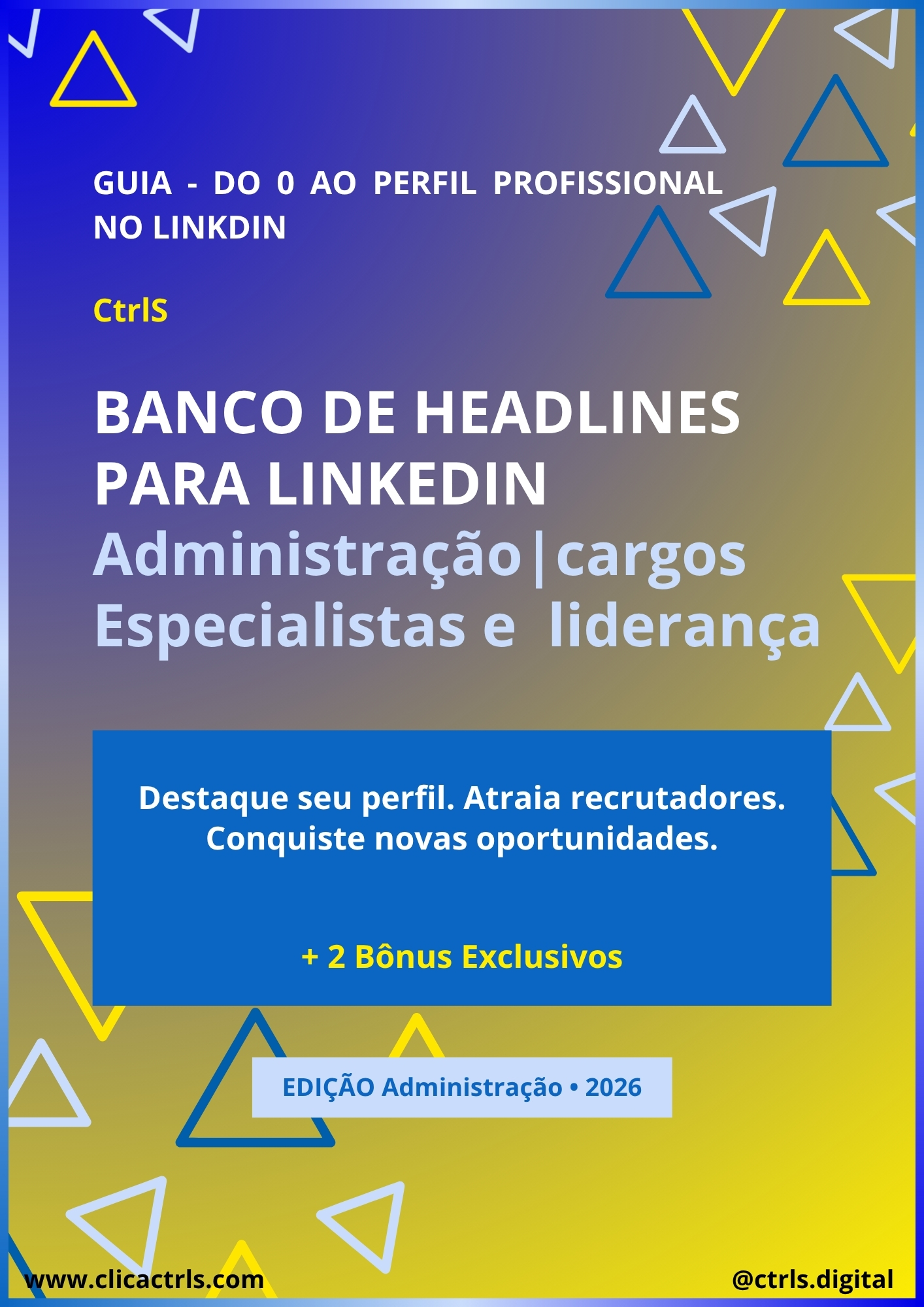 Banco de Headlines para LinkedIn - Administração | Cargos de especialista e liderança
