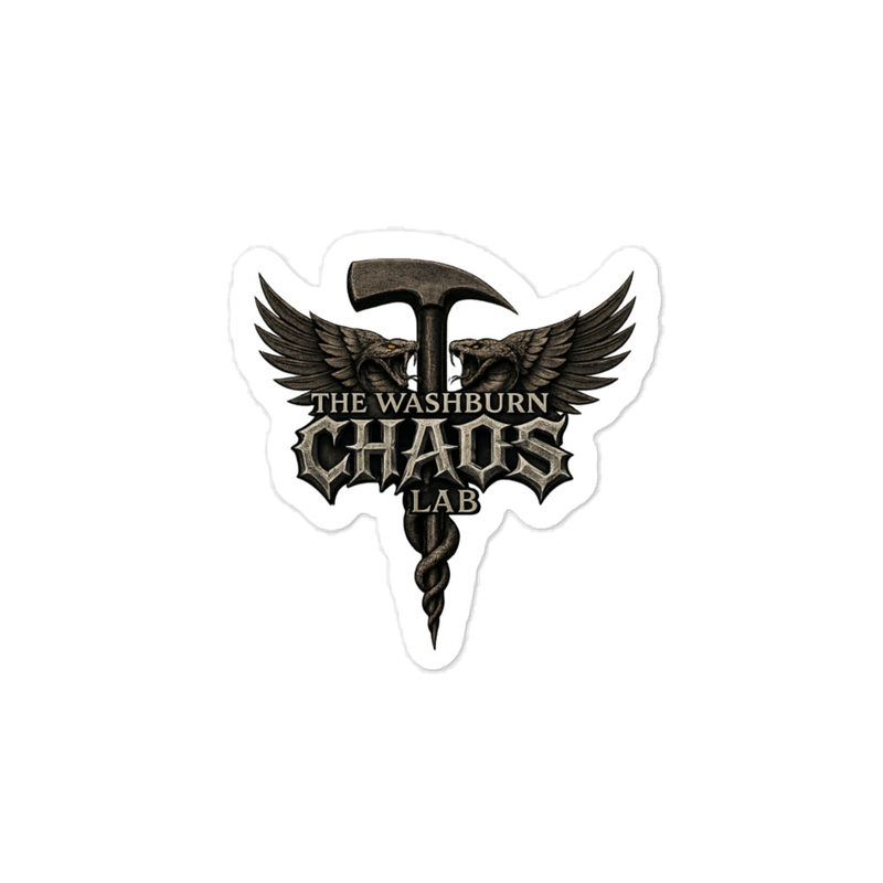 Kiss-cut vinyl decals: Washburn CHAOS Lab Logo