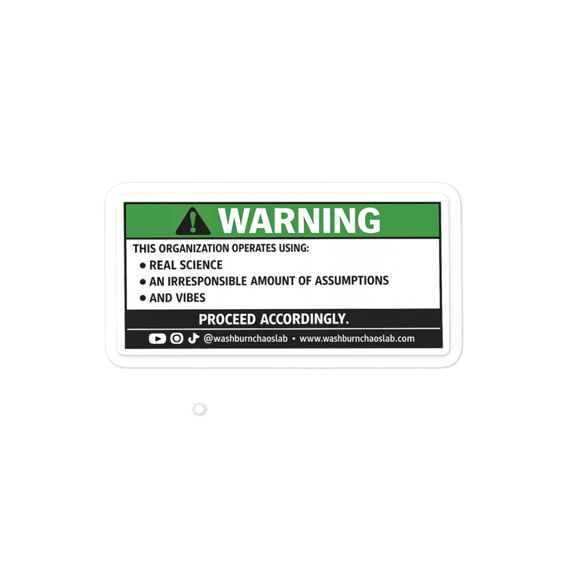 Bubble-free stickers: Warning This Organization Operates Using
