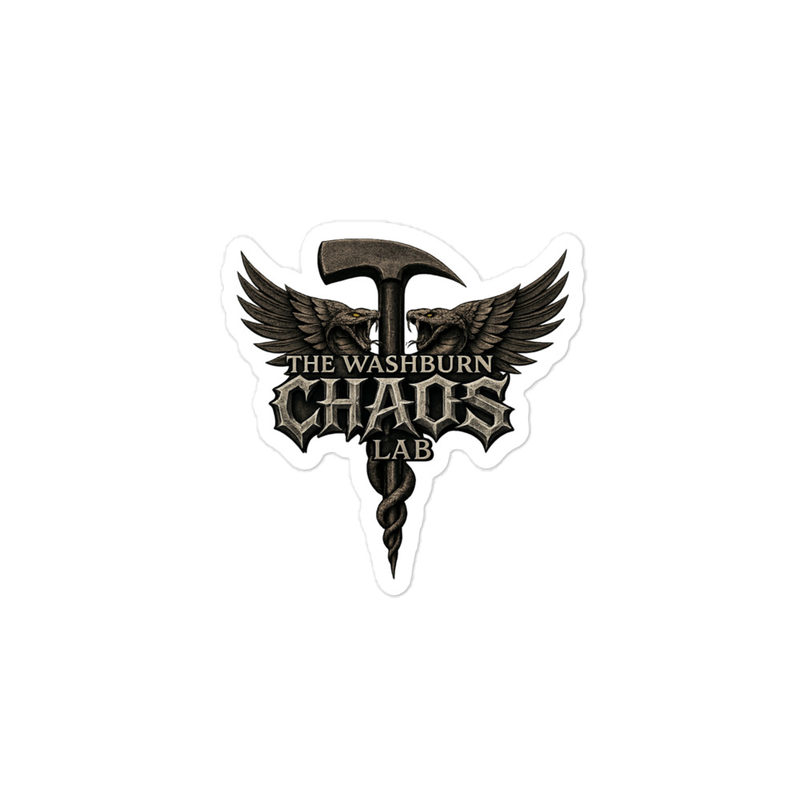 Kiss-cut vinyl decals: Washburn CHAOS Lab Logo