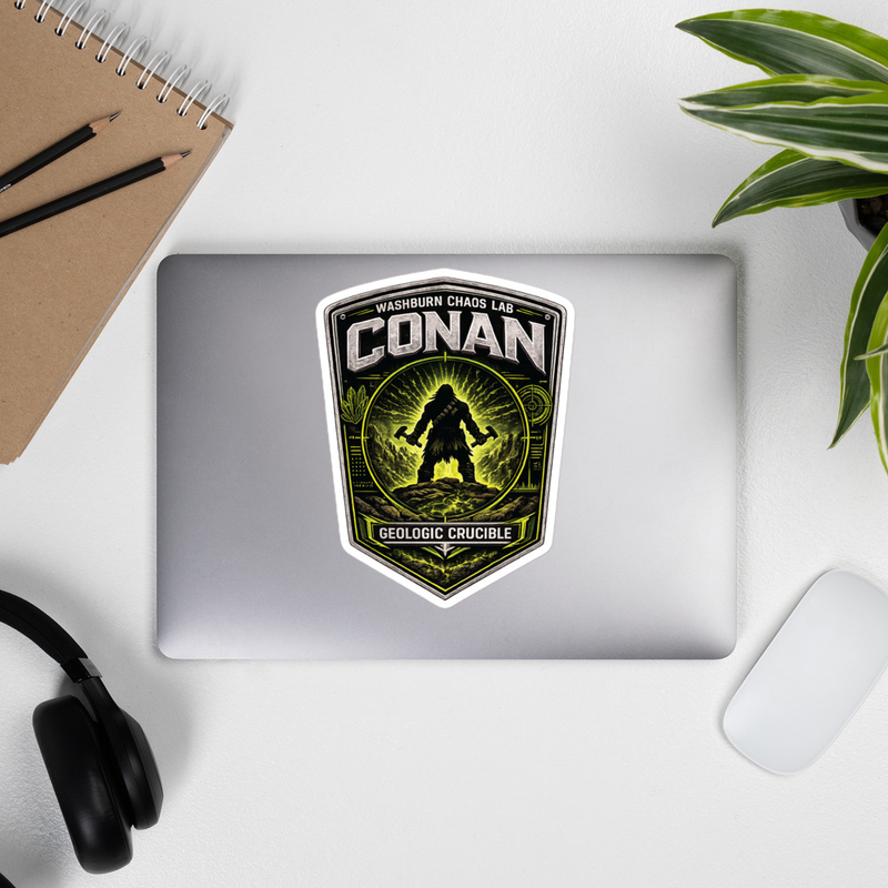 Kiss-cut vinyl decals: CONAN Division