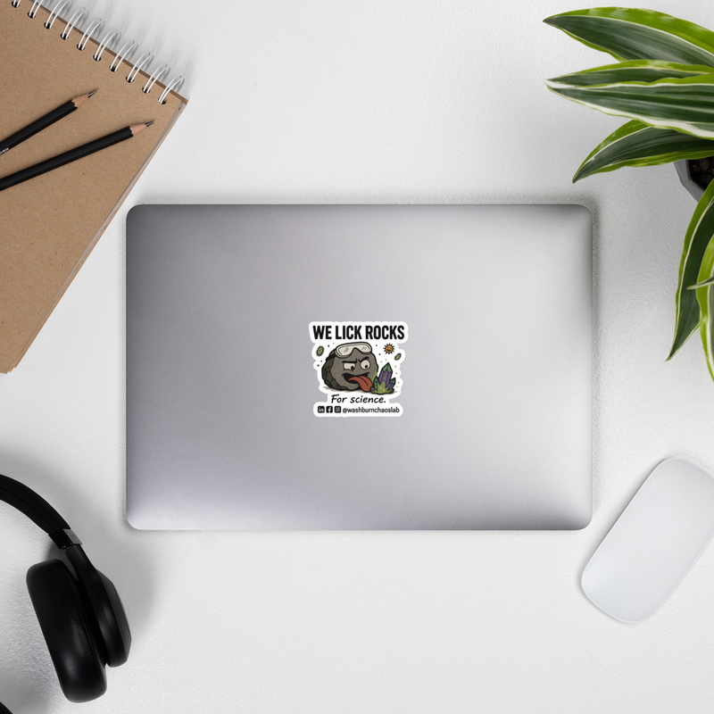 Bubble-free stickers: We Lick Rocks for Science