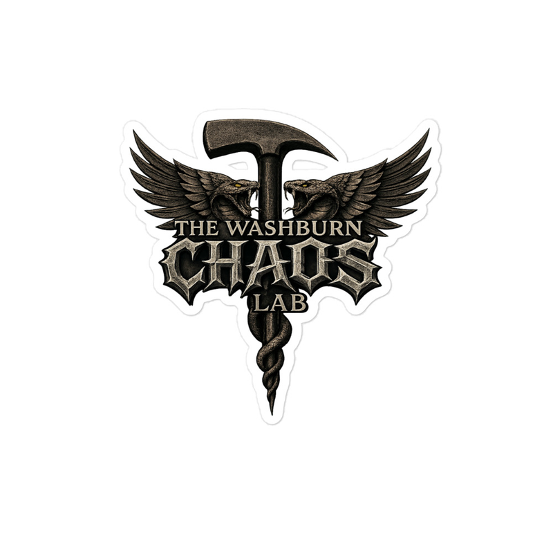 Bubble-free stickers: Washburn CHAOS Lab Logo