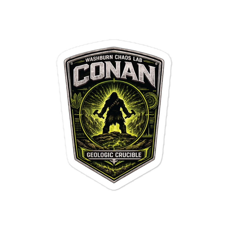 Kiss-cut vinyl decals: CONAN Division
