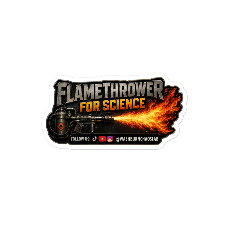 Bubble-free stickers: Flamethrower for Science
