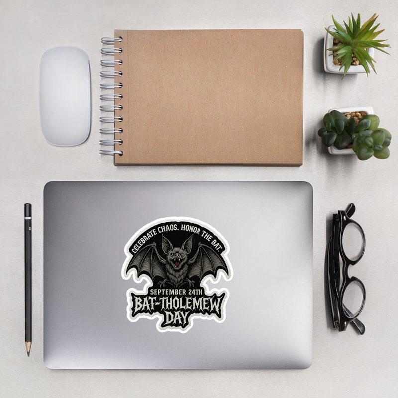 Bubble-free stickers: Bat-tholemew Day