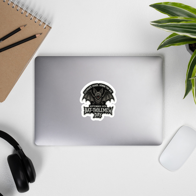Kiss-cut vinyl decals: Bat-thomemew Day