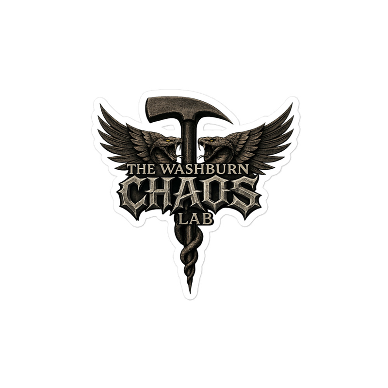 Kiss-cut vinyl decals: Washburn CHAOS Lab Logo
