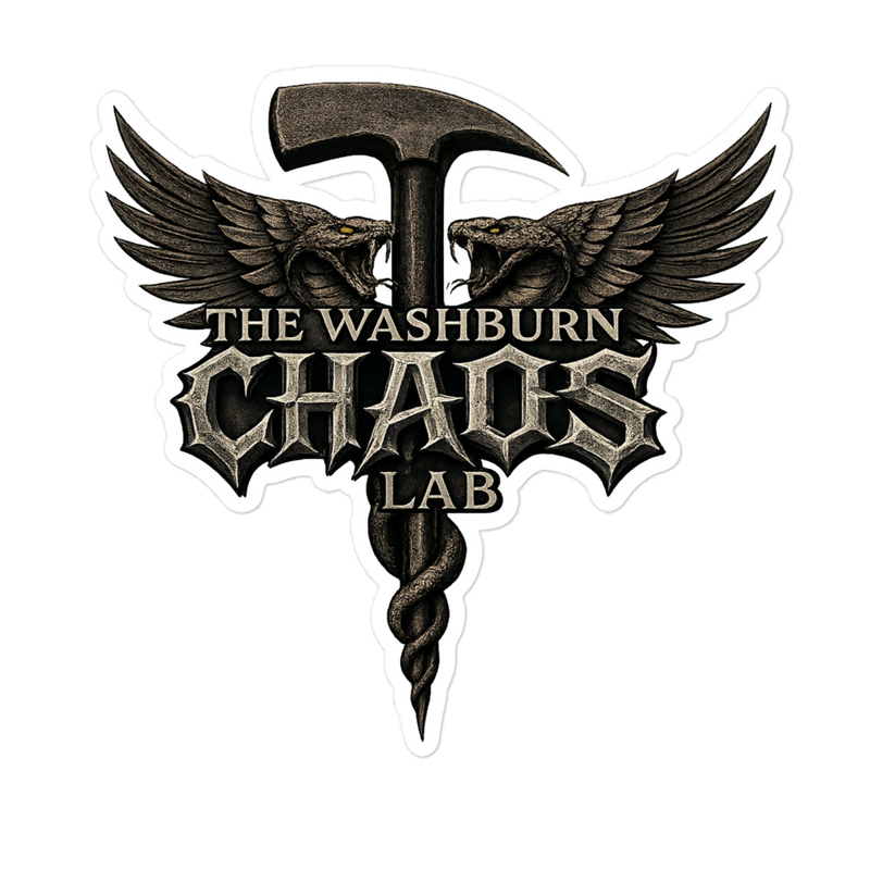 Bubble-free stickers: Washburn CHAOS Lab Logo