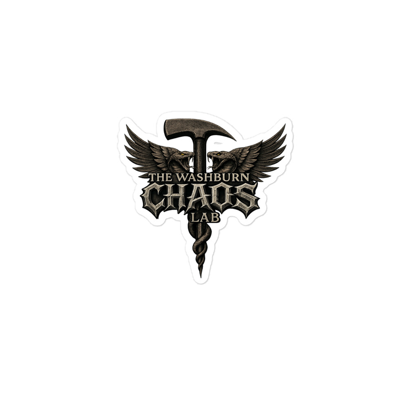 Bubble-free stickers: Washburn CHAOS Lab Logo