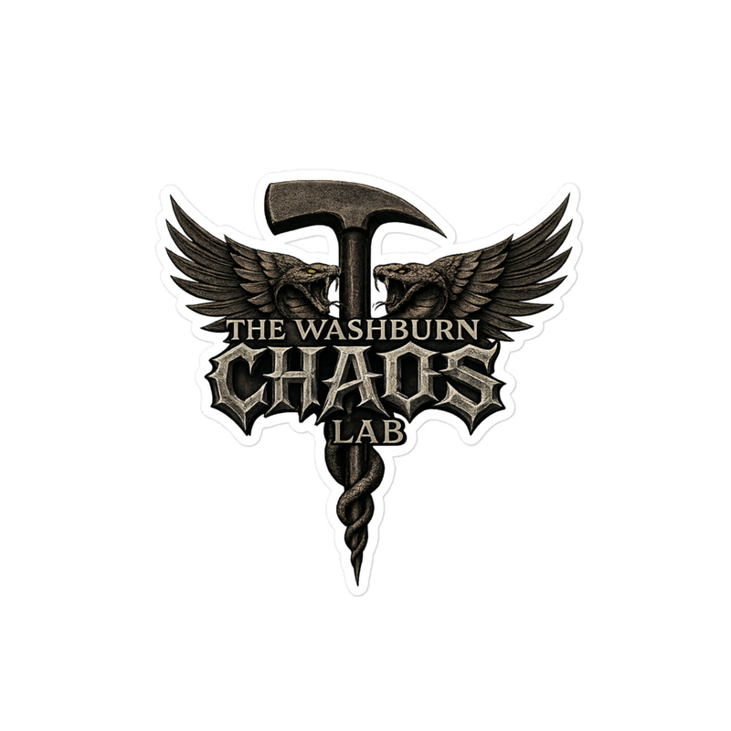 Kiss-cut vinyl decals: Washburn CHAOS Lab Logo