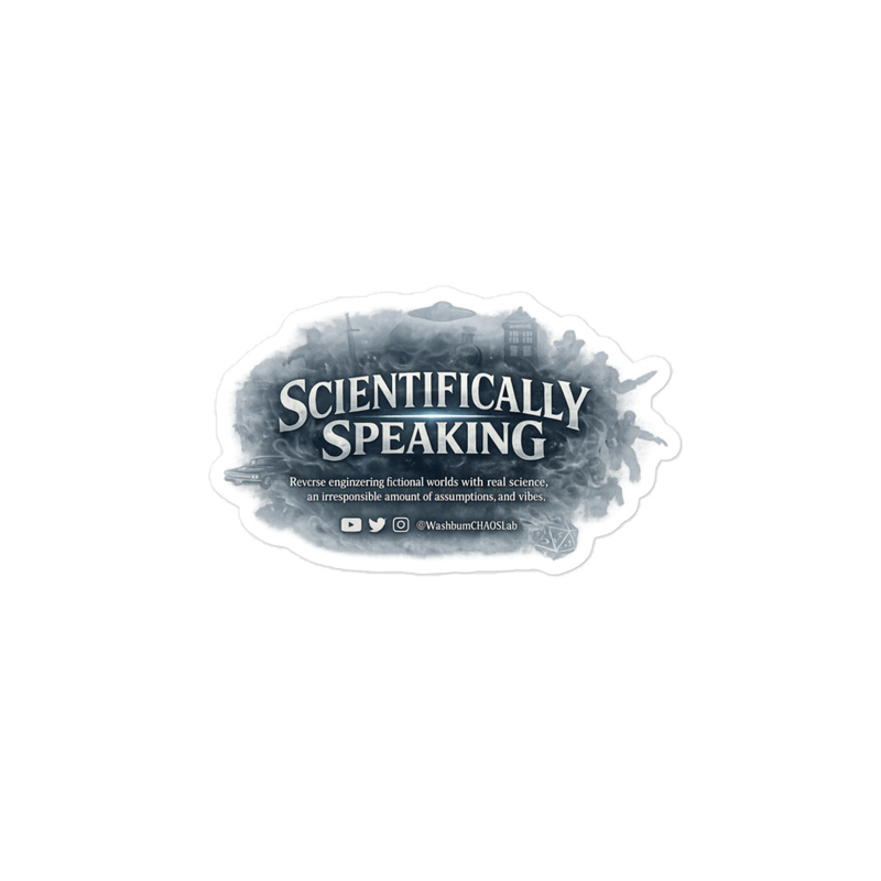 Scientifically Speaking (Mist Background) Vinyl Sticker