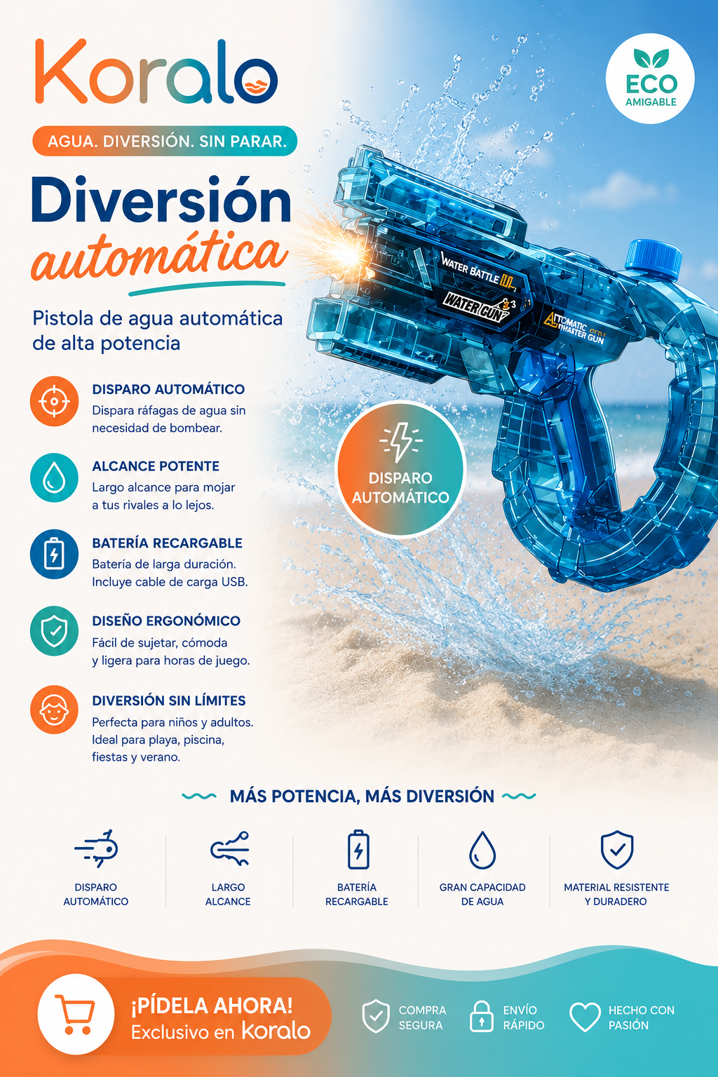 Pistola de agua automática