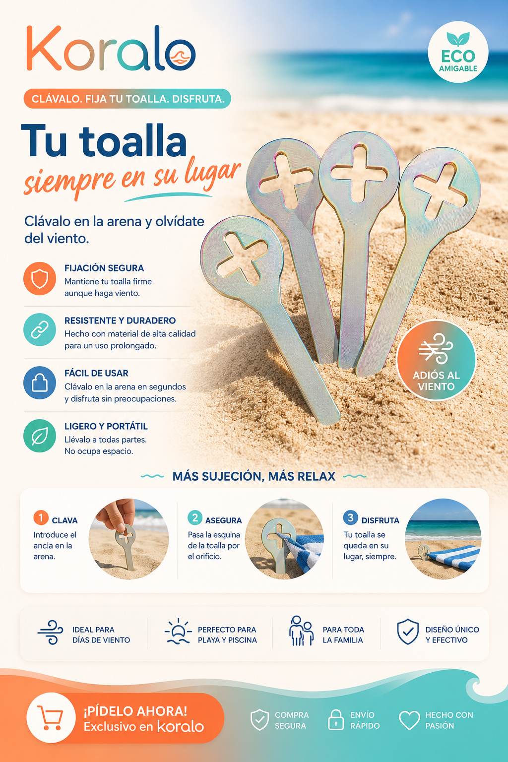 Anclador de toallas