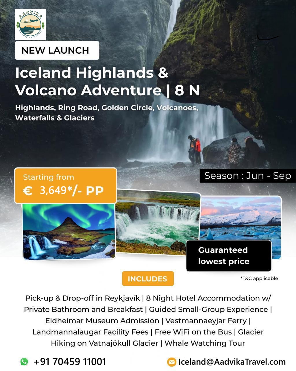 ICELAND HIGHLANDS AND VOLCANO ADVENTURE | 8N