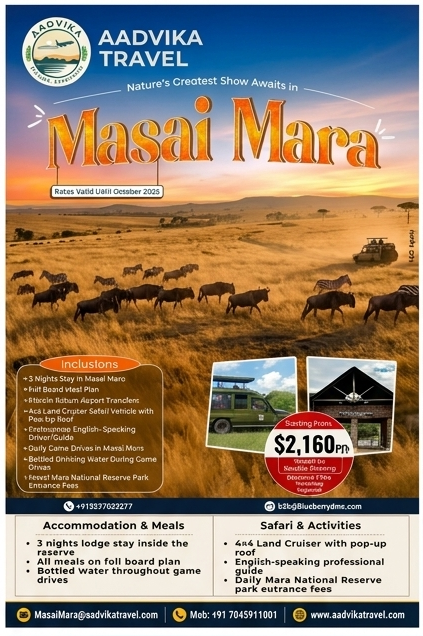 MASAI MARA KENYA WILDLIFE SAFARI | 3N LUXURY | FULL BOARD