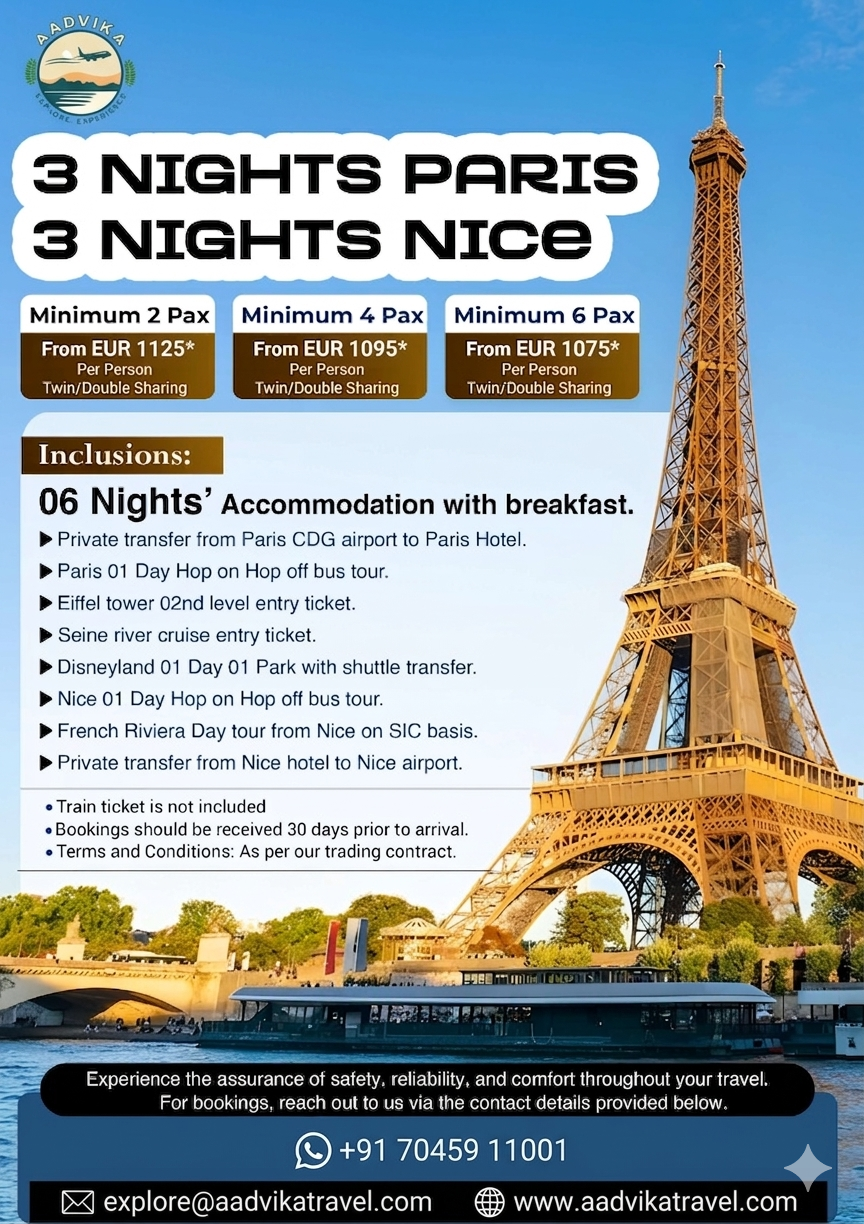 FRANCE | 3N PARIS & 3N NICE