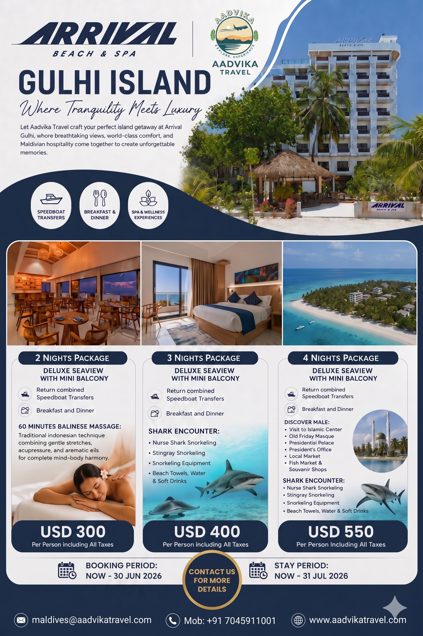 MALDIVES: GULHI ISLAND | ARRIVAL BEACH RESORT & SPA 