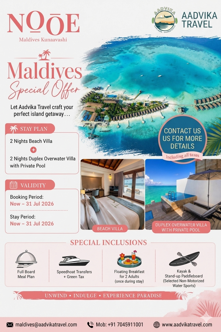 MALDIVES: NOOE KUNAAVASHI | LUXURY VILLAS SPLIT STAY