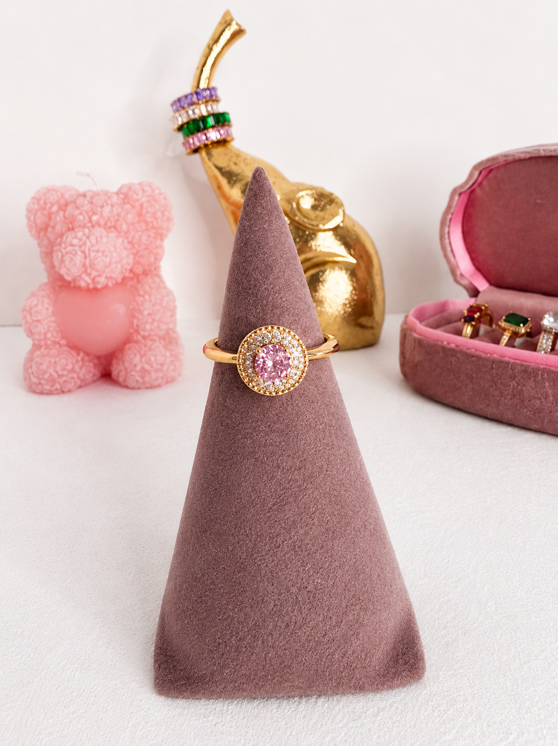Anillo Pink Halo